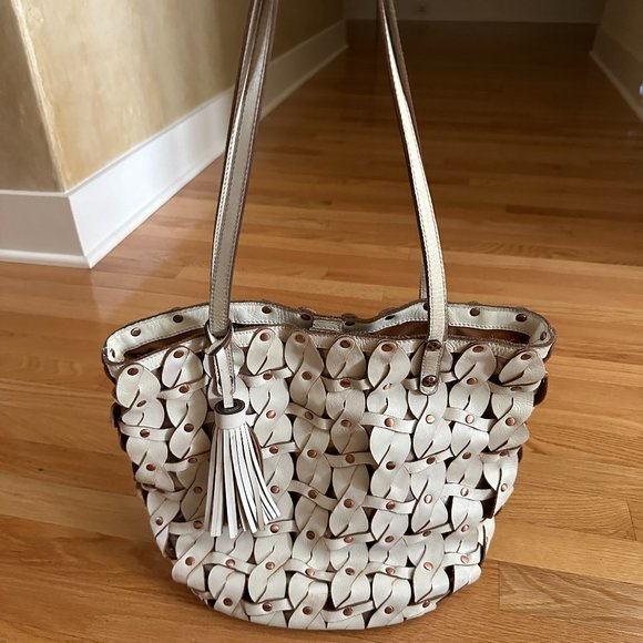 Braided Tote w/ Clutch - Dark Grn